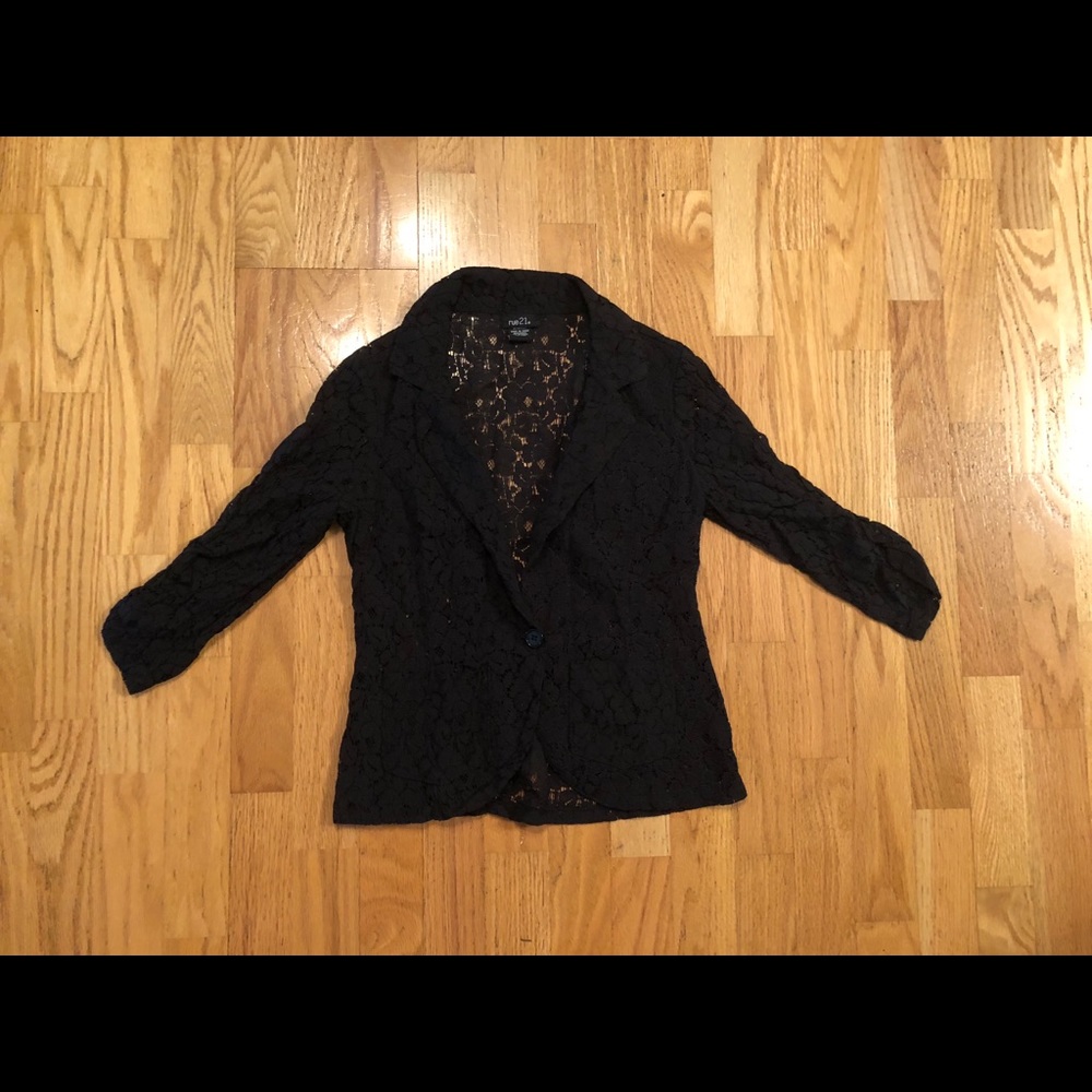 Black Lace Blazer